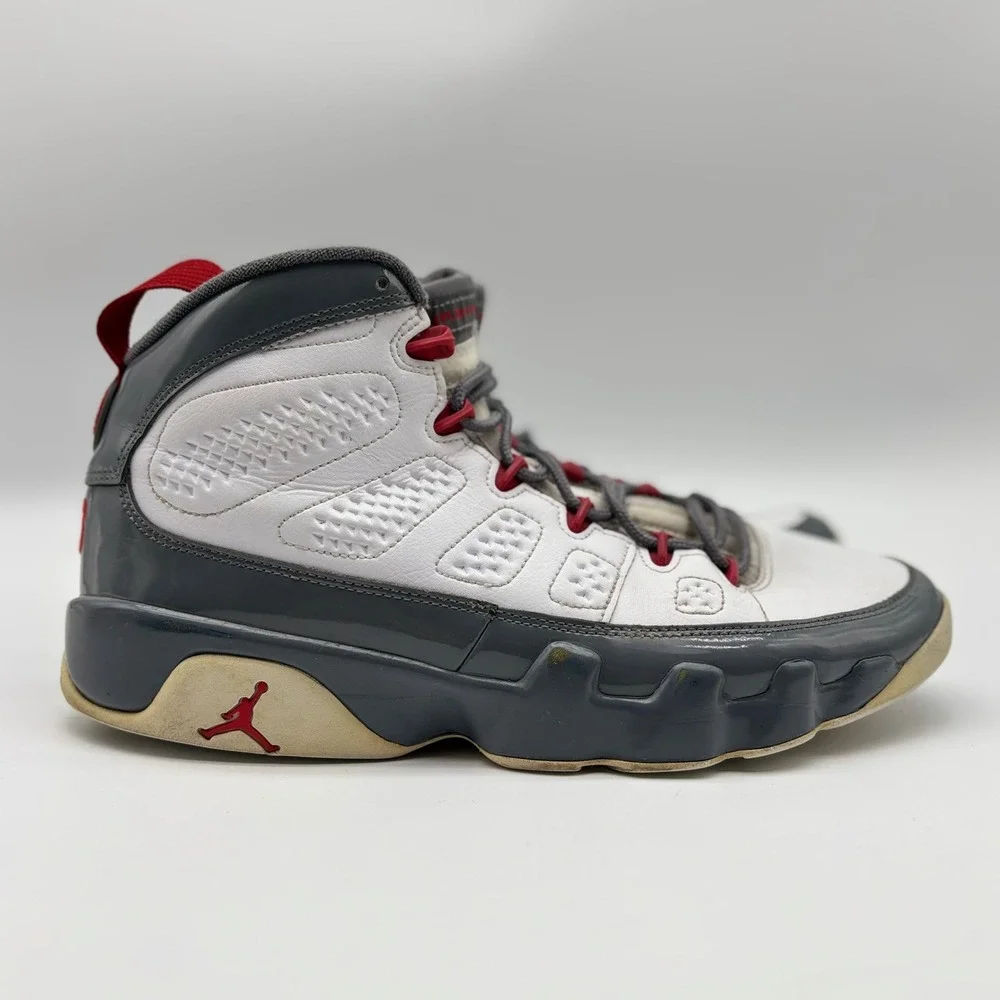 Air Jordan 9 Retro Fire Red White Grey CT8019-162 Mens 10 Basketball Shoes